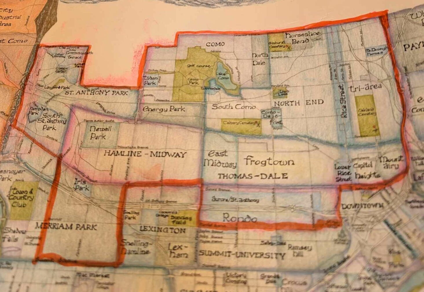 Map showing the borders for services from Little Hopes in Saint Paul, Minnesota